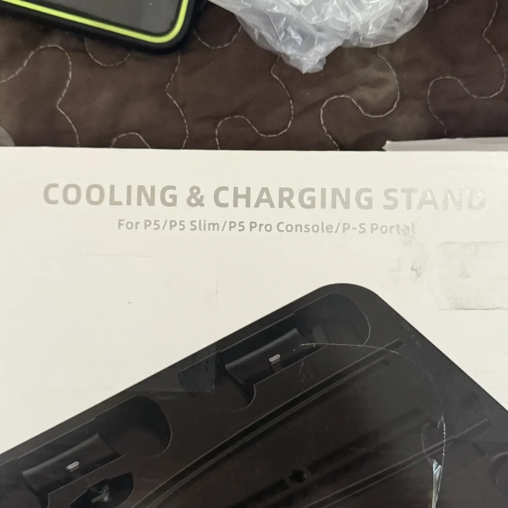 PlayStation Portal Charger, PS5 Stand and Cooling Station with RGB LED Contro...